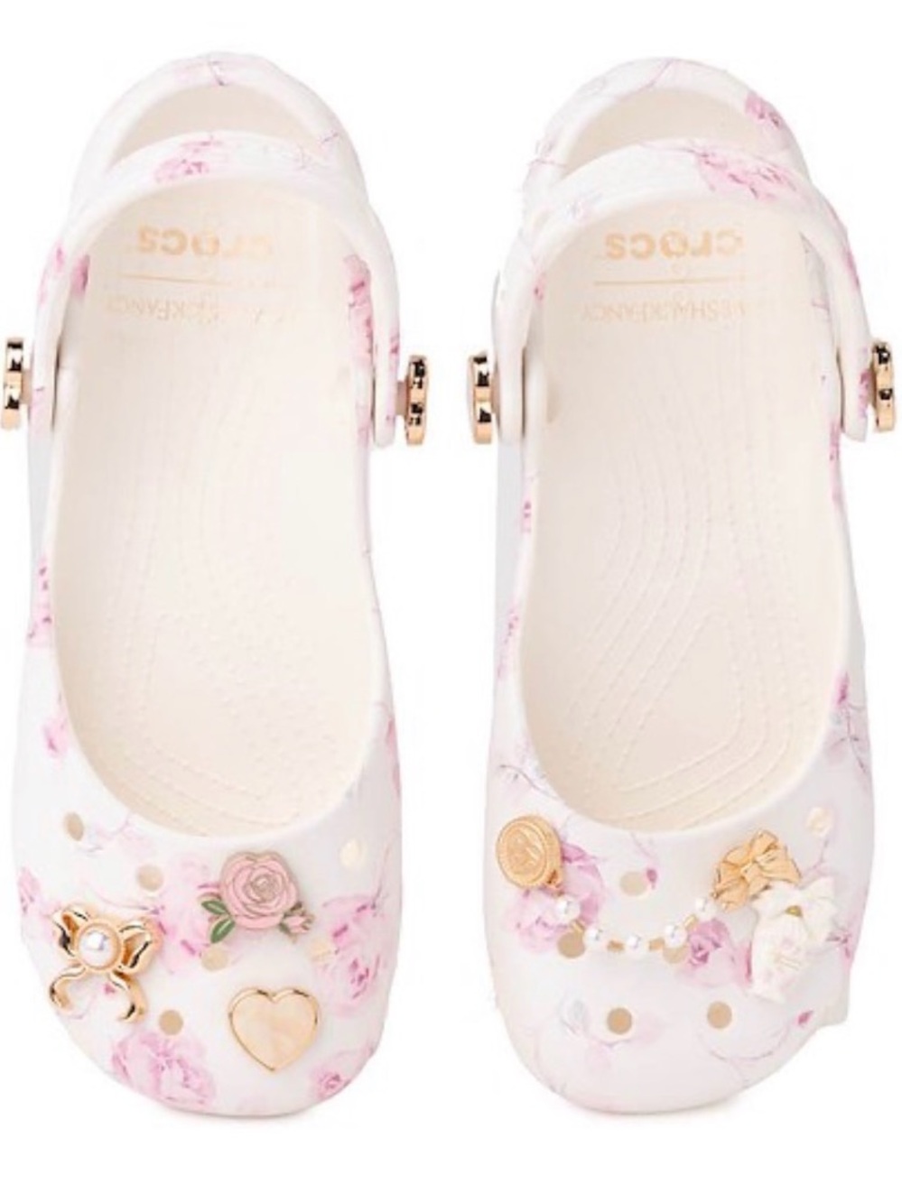 CROCS Floral-Print Shoe Box with Gold Logo Love Shack Fancy Ballet - Picture 8 of 14
